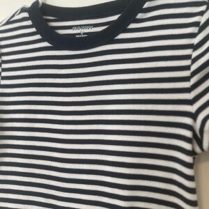 Old Navy Navy and White Striped Tee